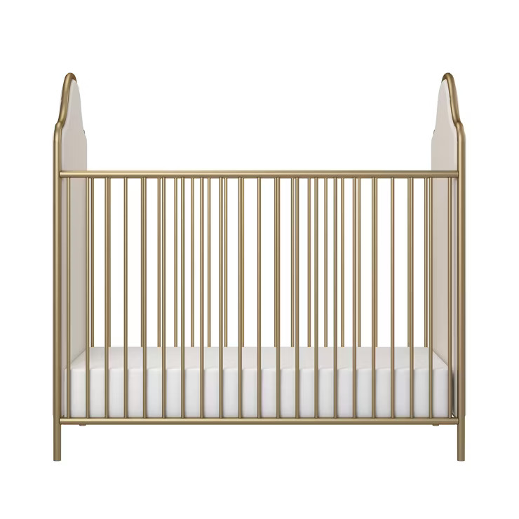 Little Seeds Piper Convertible Metal Crib with Velvet Soft Upholstered Side Panels | Target