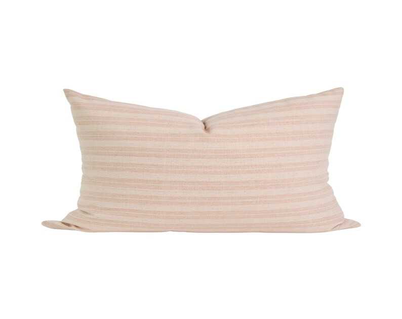 Pink Striped Pillows Blush Pillow Covers Blush Designer - Etsy | Etsy (US)