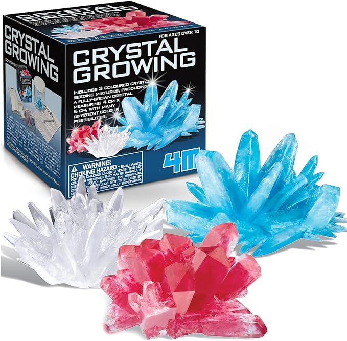 Toysmith Crystal Growing Science Kit - 3 Colored Crystals - Easy DIY STEM Lab Experiment Specimen... | Amazon (US)