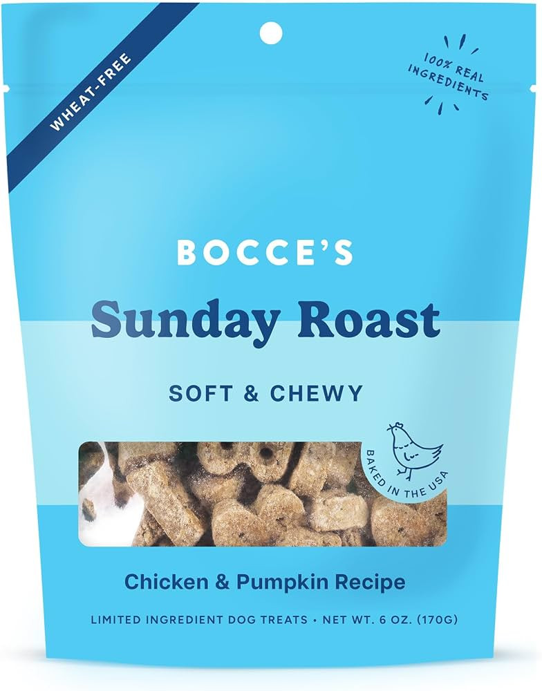 Bocce's Bakery Sunday Roast Soft & Chewy Dog Treats (Chicken & Pumpkin) | Amazon (US)