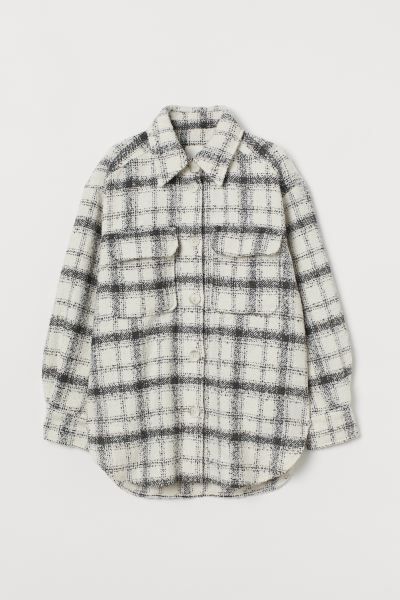 Checked shirt jacket | H&M (UK, MY, IN, SG, PH, TW, HK)