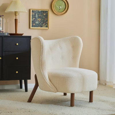 Christopher Knight Home Terrell Contemporary Birch Wood Upholstered Club Chair, Off White | Target