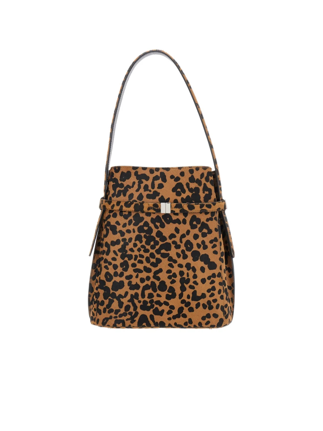 Totême Leopard Printed Open Top Shoulder Bag | Senser US