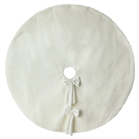 White Fur Christmas Tree Skirt, 56", by My Texas House | Walmart (US)