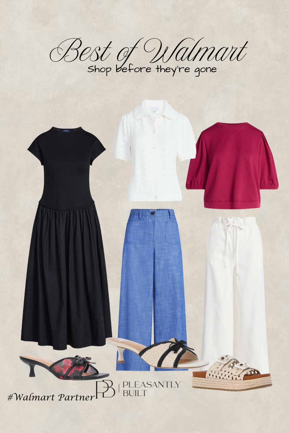 Freshen up your wardrobe 🌿 Stylish blouses, dresses, flare pants, skirts, wide-leg cotton pants, comfy sandals, and cozy cardigan sweaters — all Walmart finds. Effortless outfits perfect for casual days, brunch, or weekend adventures!
#WomensFashion #WalmartFinds #EverydayStyle #CasualChic #AffordableFashion #WomensWardrobe #OOTDInspo #WeekendStyle #ComfyAndCute #WardrobeEssentials #WomensOutfitIdeas #StyleMadeEasy #pleasantlybuilt 

 #LTKmomlife #LTKWorkwear #LTKTravel