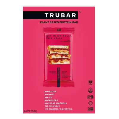 TRUBAR 12g Plant Based Protein Bars - Get in My Belly PB & Jelly - 12ct | Target