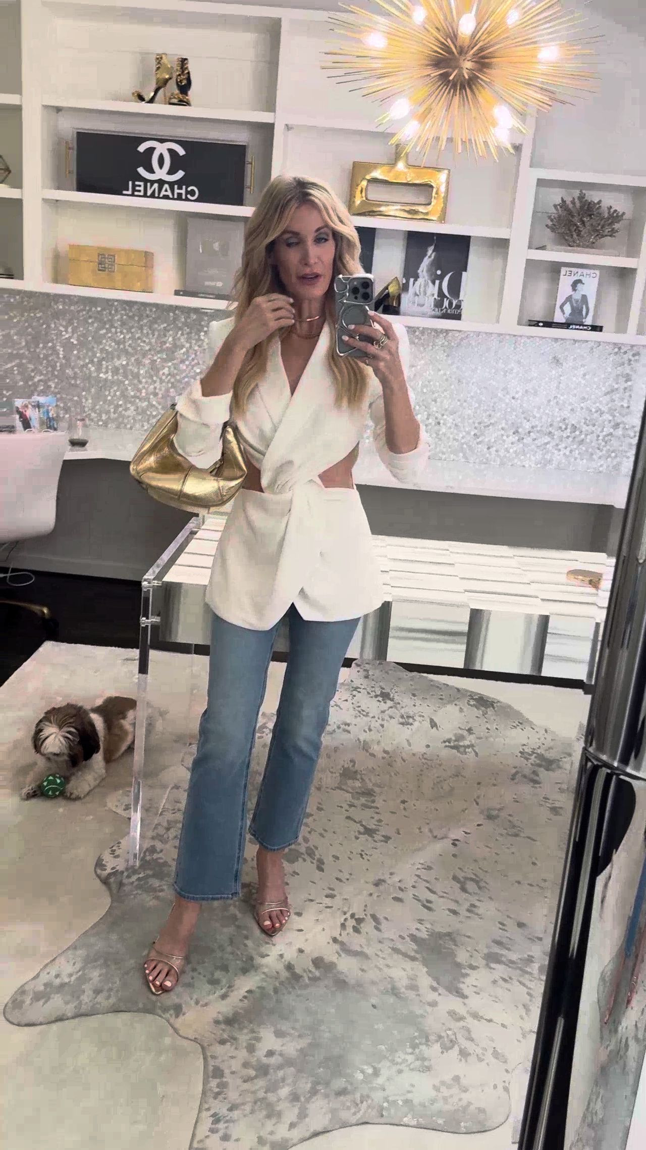 Elevate your evening look with this season’s must-have: the Cutout Blazer. 🖤 Whether you’re heading out for a long-awaited girls' night or a romantic date night, this piece offers the perfect balance of sophisticated and edgy.

The tailored silhouette provides that polished, structured vibe, while the strategic cutouts add a modern twist that feels effortlessly chic. Plus, it’s wrinkle-free, making it the ultimate grab-and-go layer for a flawless look all night long.

I’ve paired it with these straight-leg, high-waisted jeans from Quince. They are incredibly comfortable and give that sleek, elongated silhouette we all love.

Fit & Sizing Details:
Cutout Blazer: Runs true to size (wearing an XS). Also available in classic black!

Straight Leg Jeans: Runs true to size (wearing a 24 x 28). High-waisted and super comfy.

 

 #LTKgrwm #LTKootd #LTKOver40