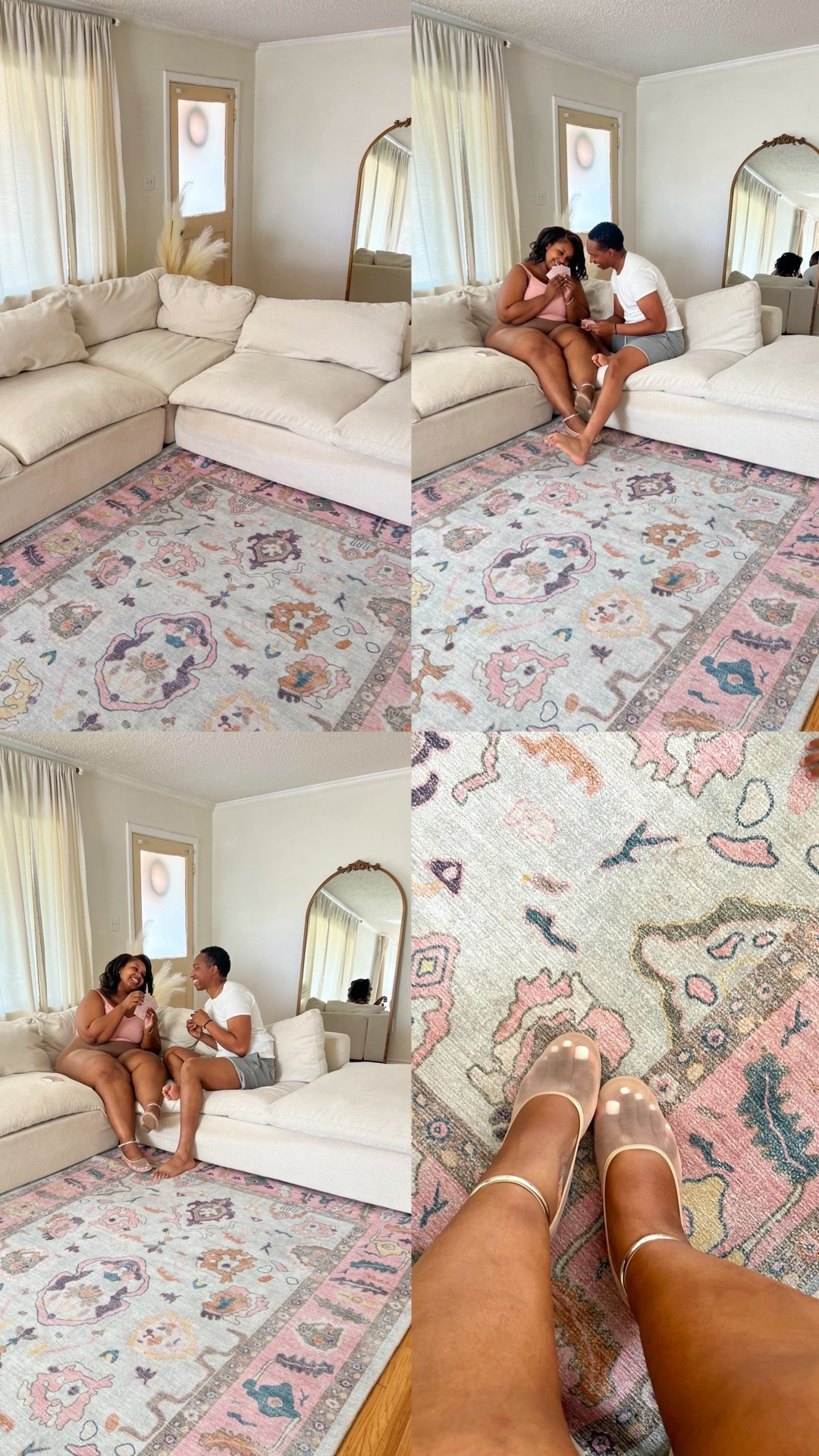 We are still loving our vintage inspired Turkish @famerug #ad and yes it’s machine washable ahh!! 🌸🩵✨

#LTKHome #LTKFamily