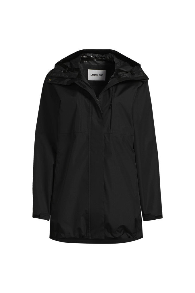 Women's Waterproof Raincoat - Lands' End - Black - M | Lands' End (US)