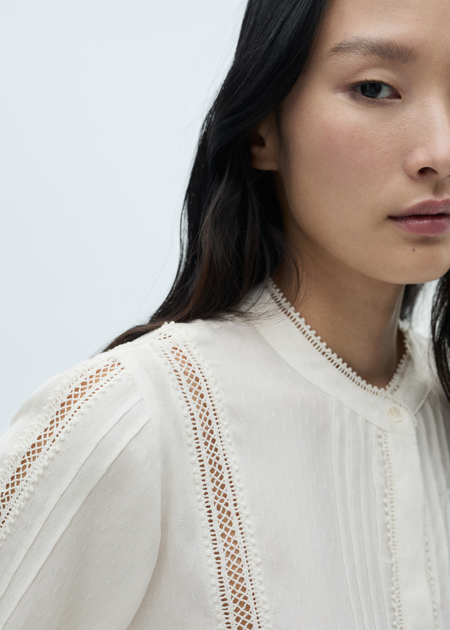 Openwork detail blouse - Women | MANGO USA | Mango (US/MX/AU)
