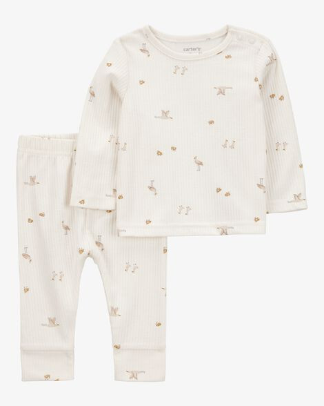 Baby 2-Piece Bird Print Long-Sleeve Tee & Pant Set | Carter's Inc