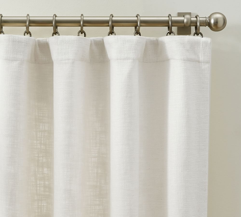 Faye Textured Linen Curtain | Pottery Barn (US)