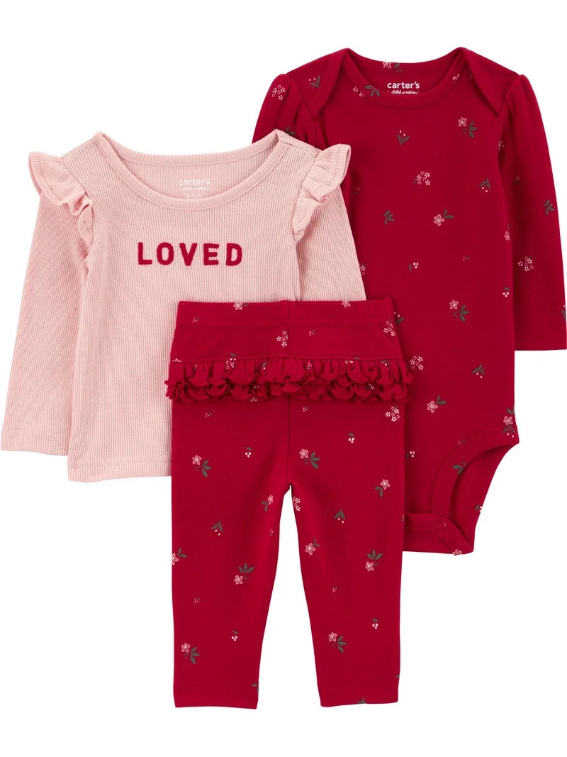 Carter's Child of Mine Baby and Toddler Outfit Set, 3-Piece, Sizes 0/3-24 Months | Walmart (US)