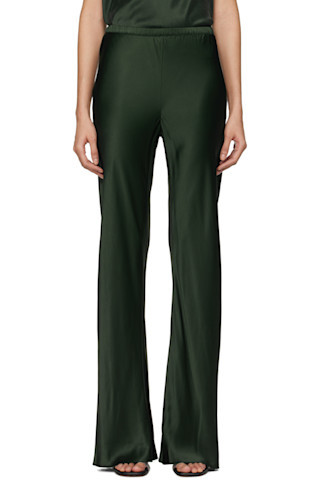 Green Bias Cut Lounge Pants | SSENSE