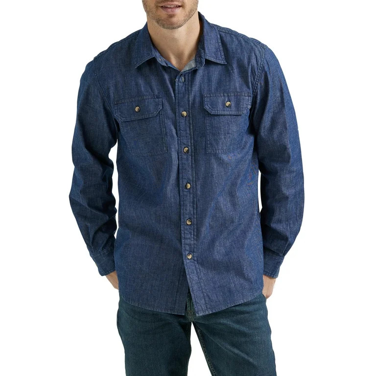 Wrangler® Men's Long Sleeve Epic Soft Woven Shirt, Sizes S-5XL | Walmart (US)