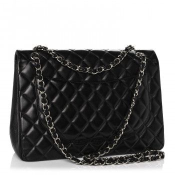 Lambskin Quilted Maxi Single Flap Black | FASHIONPHILE (US)