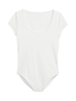 Short-Sleeve Scoop-Neck Bodysuit for Women | Old Navy (US)