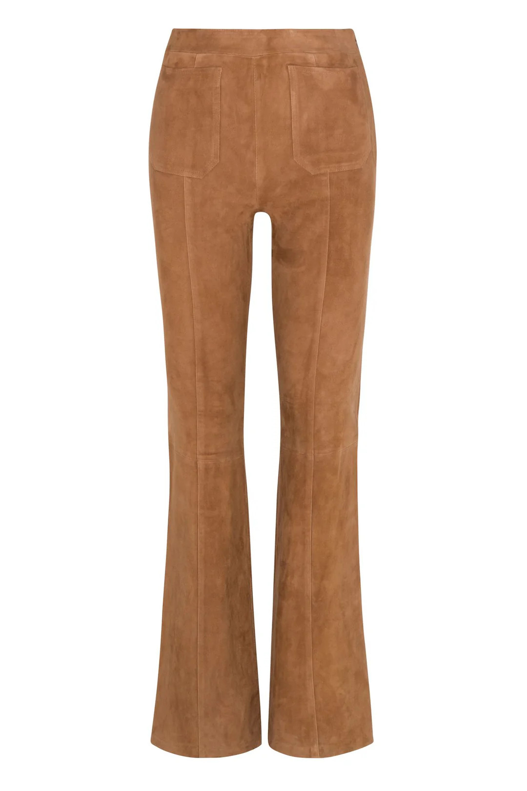 Dark Cognac Patch Pockets Super Flare Pants | SPRWMN