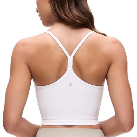 CRZ YOGA Womens Butterluxe Longline Sports Bras Racerback Padded Yoga Workout Crop Top | Walmart (US)