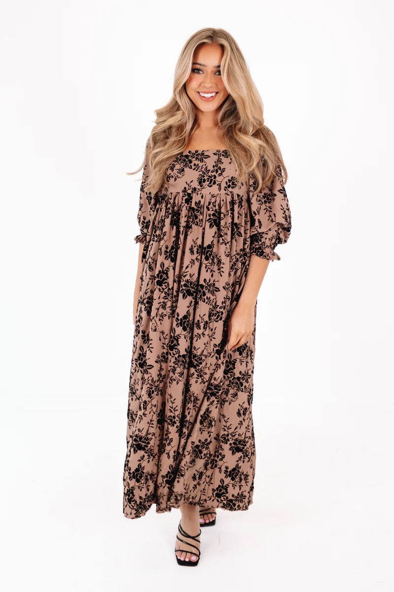 Nice To Know Midi Dress - Brown/Black | The Impeccable Pig
