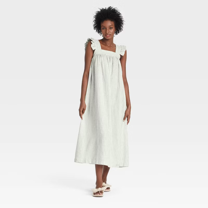 Women's Short Ruffle Sleeve A-Line Dress - A New Day™ | Target
