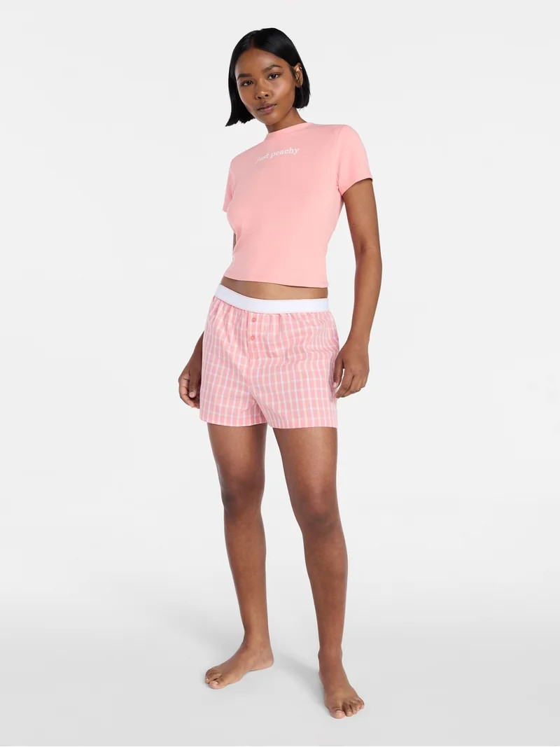 No Boundaries Sleepwear Boxer Shorts, Women's XS-XXL | Walmart (US)