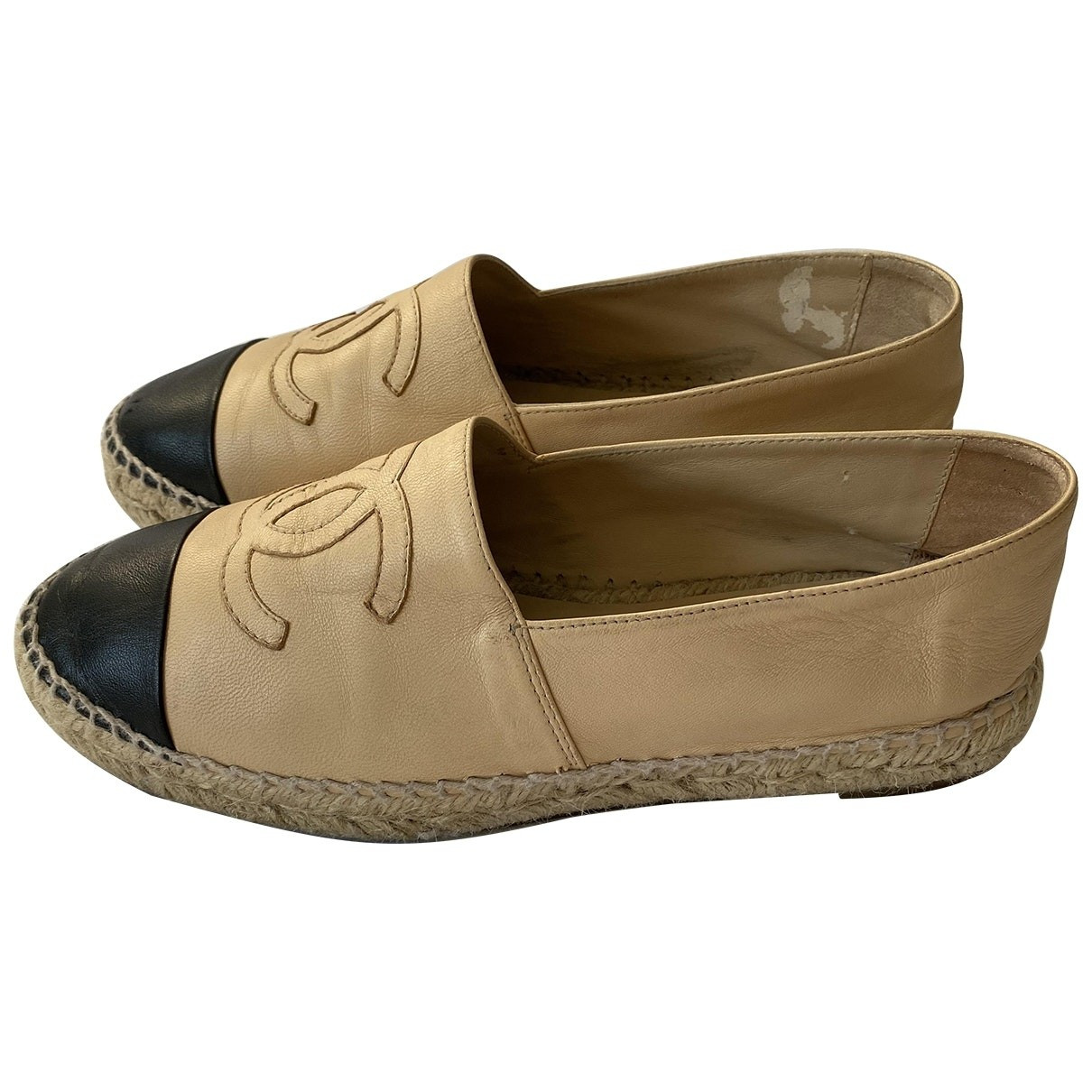 Chanel Beige Leather Espadrilles for Women 37 EU | Vestiaire Collective (Global)