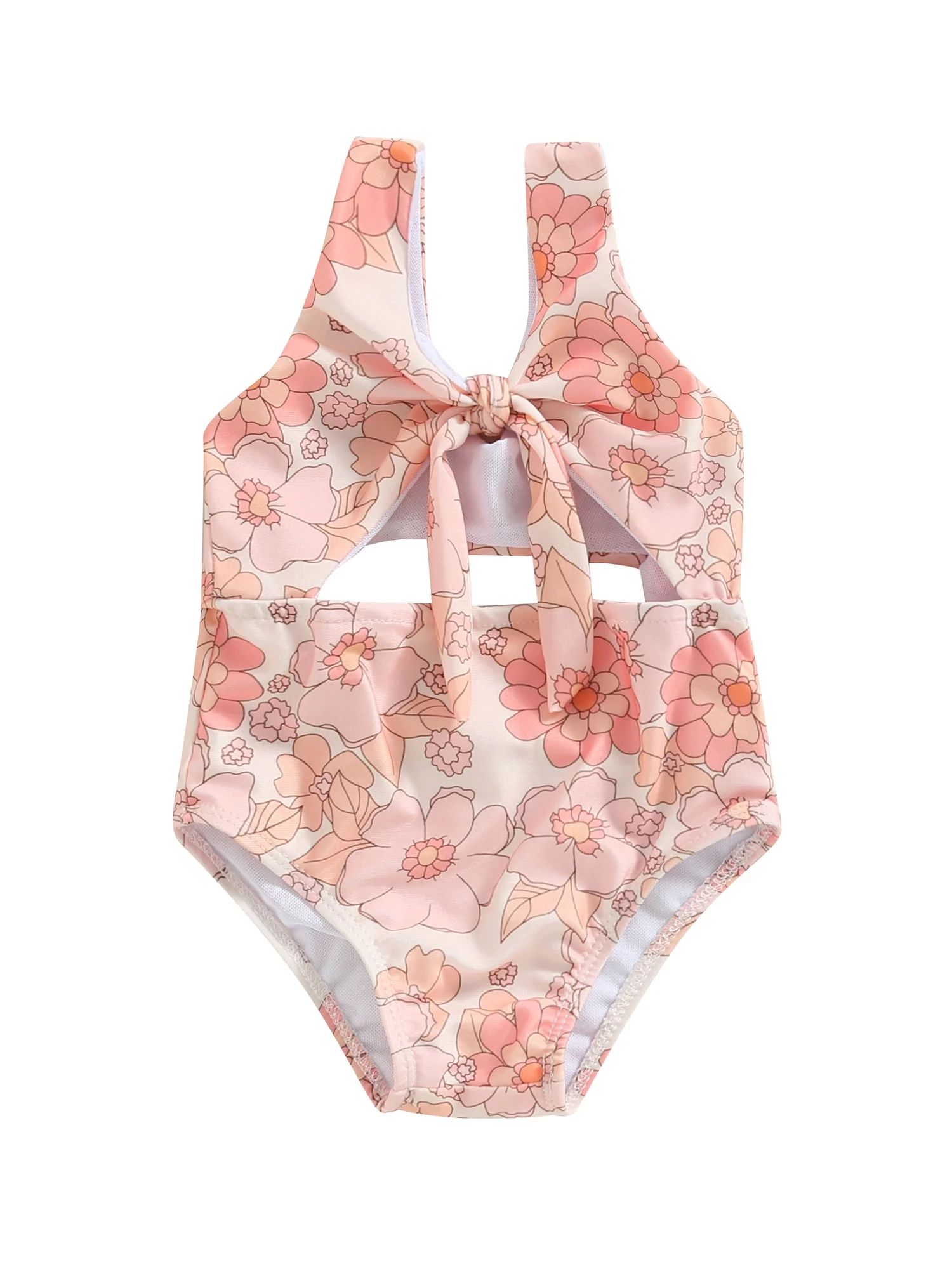 Toddler Baby Girls Swimwear Infant One Piece Swimsuit Bikini Sleeveless Hollow Bathing Suit Summe... | Walmart (US)