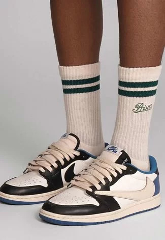 Meia Prison Detailed Listrado Off White | Dafiti (BR)