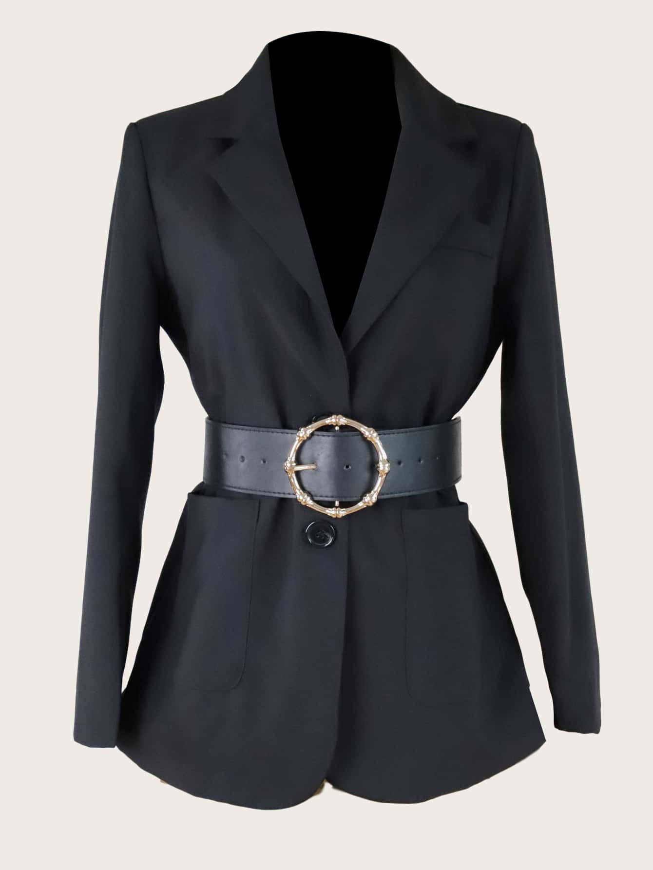 Metal Buckle Wide Belt | SHEIN