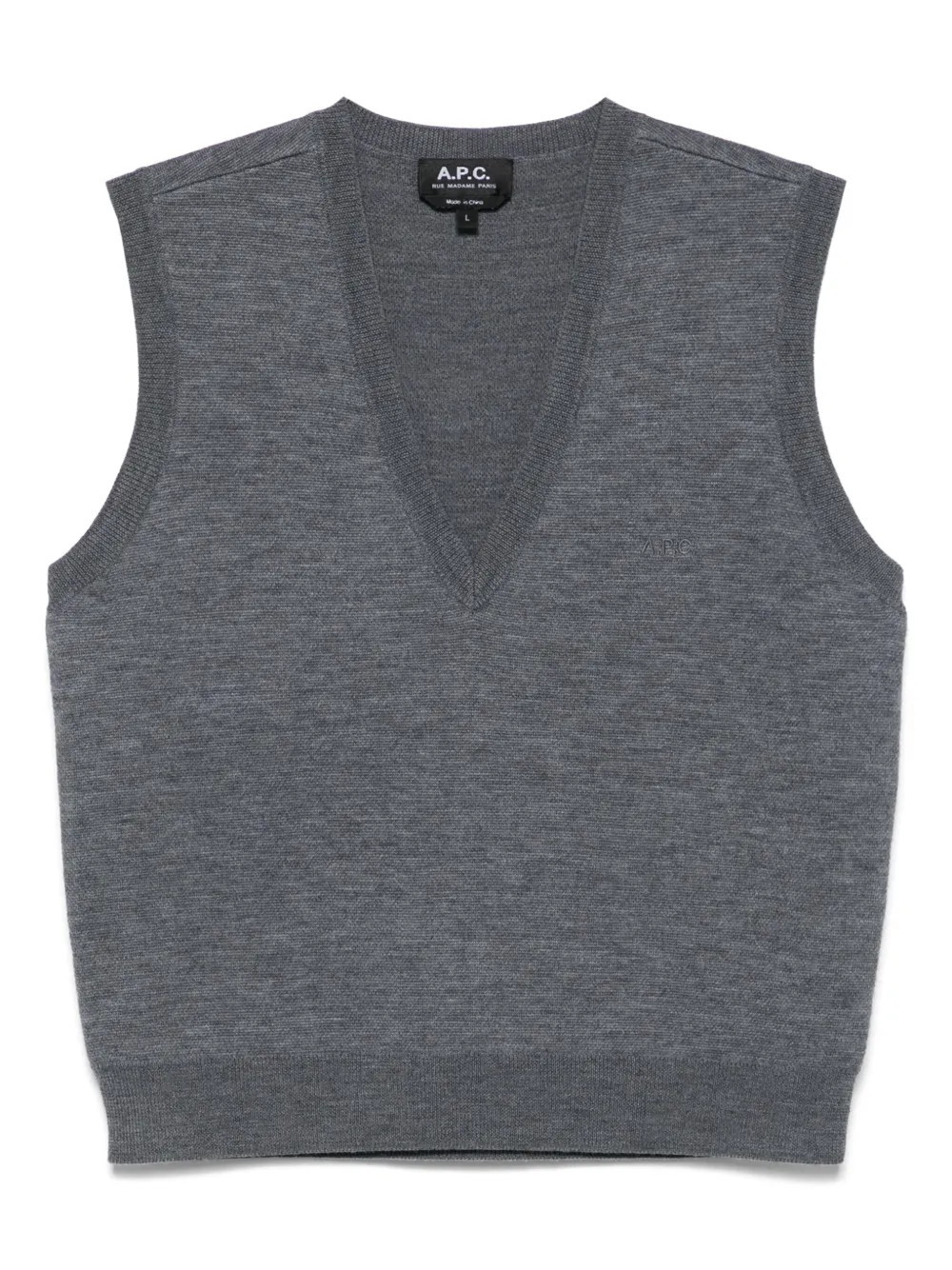 A.P.C. virgin wool vest - Grey | Farfetch Global