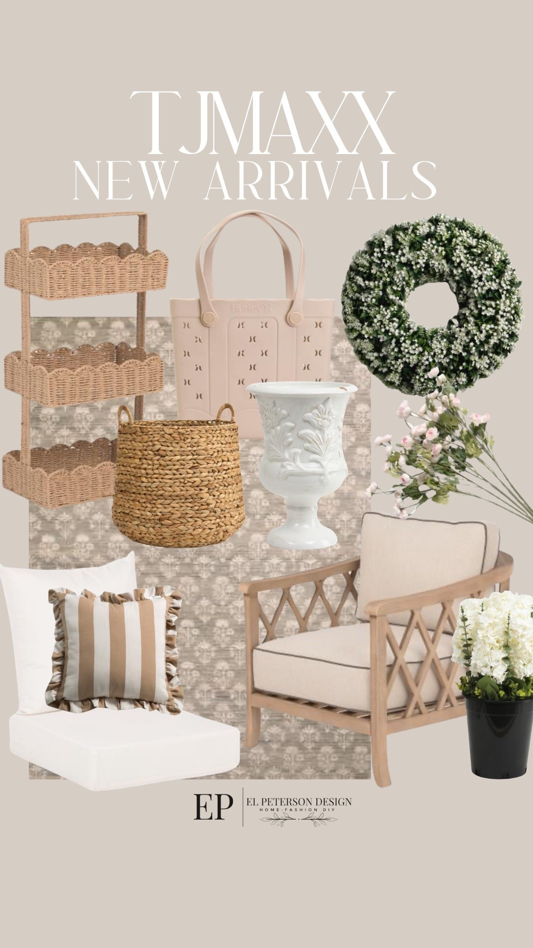 Tjmaxx
New arrivals
Rugs
Wreath
Basket
Outdoor Chair
Cushion
Pillow
Potted plant
Planter
Tote bag
Tray 

#LTKHome