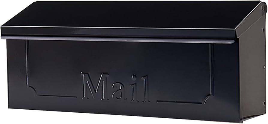 Gibraltar Mailboxes Townhouse Small Capacity Galvanized Steel Black, Wall-Mount Mailbox, THHB0001 | Amazon (US)