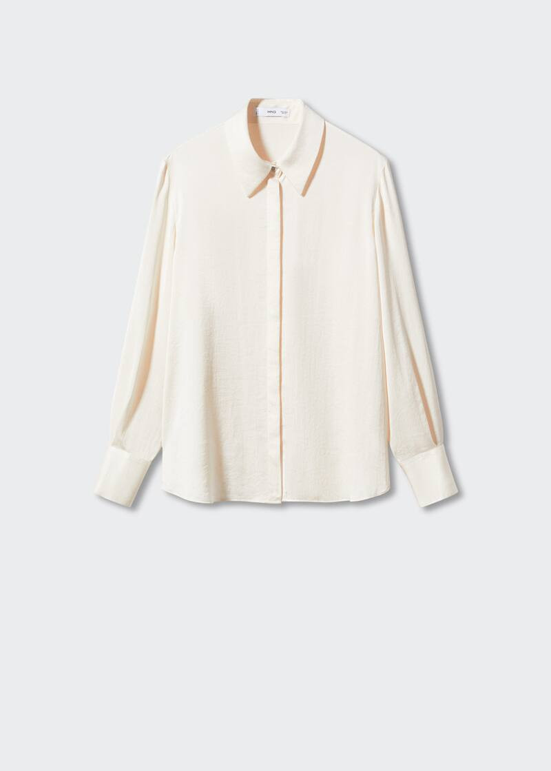 Satin finish flowy shirt | MANGO (US)