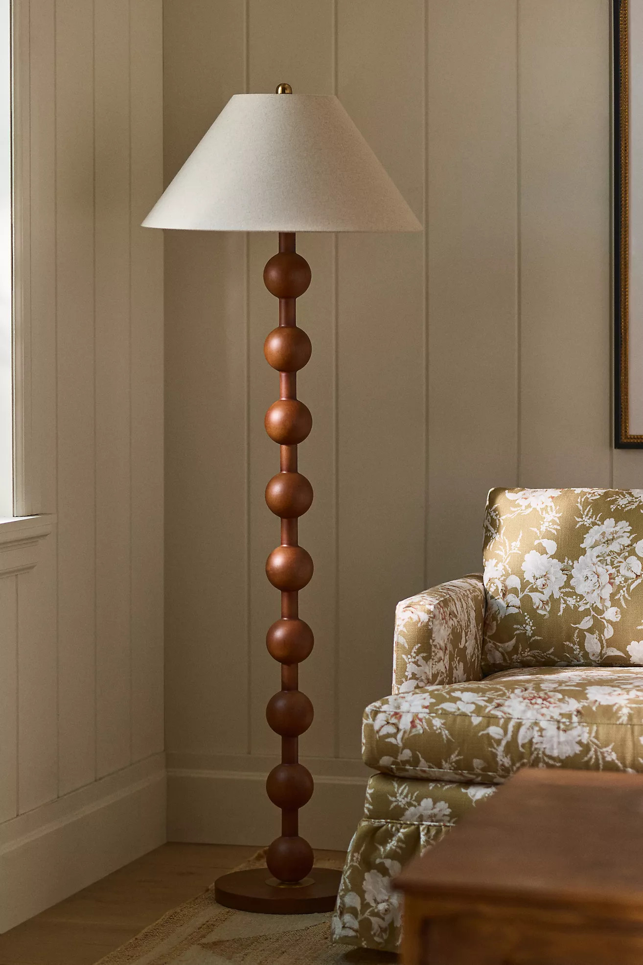 Brown Raffia Bauble Floor Lamp | Anthropologie (US)