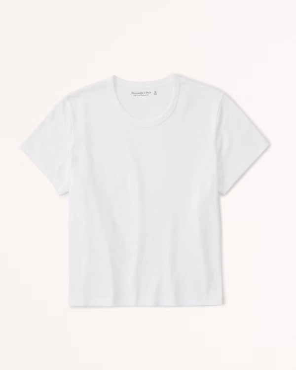 Women's Short-Sleeve Essential Skimming Tee | Women's New Arrivals | Abercrombie.com | Abercrombie & Fitch (US)