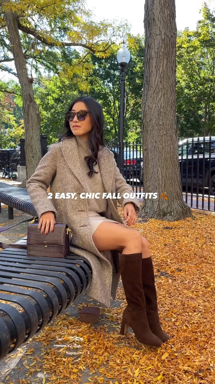 This Abercrombie wool topcoat is almost $100 off with the current sale + my stackable code AFJEAN. 

The promo is on anything listed under their “Night out / party” looks - several coats and Sloane pants are included!

Look 1: 

• Funnel neck sweater xxs, looser relaxed fit 

• mini skort xxs - comes in several colors and patterns. White shows wrinkles more than the dark colors, which I would recommend instead. I have the black and love it! Very petite friendly and a true mini 

• Brown herringbone wool coat xxs petite, TTS. thicker warm weight with a full lining. The brown color is beautiful in person and layers over a thicker sweater for me.  

• old boots, the Sam Edelman linked is similar (I own them in another color) but with a 1” higher shaft   

• JW Pei Amazon bag , I usually wear this crossbody 

• Nordstrom BP sunglasses 

Look 2: 

• 90s relaxed jeans in Extra Short. These fit true to size I am usually a 24 waist in these jeans but sized up to 25 after gaining a little weight. 

•crew shell sweater xxs

#LTKFindsUnder100 #LTKWorkwear #LTKVideo