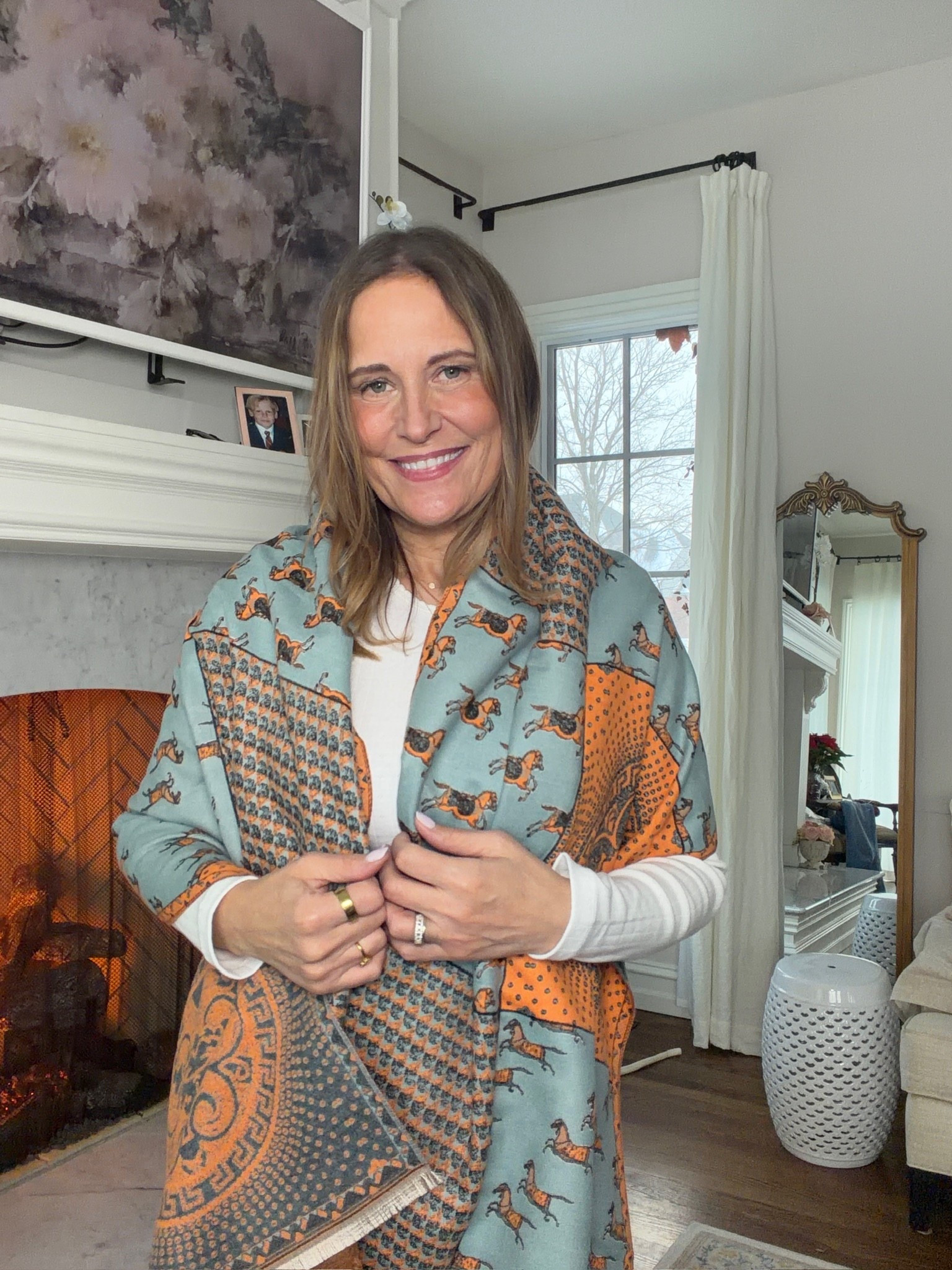 Social threads new arrivals have just landed! This patterned scarf is such an amazing piece to add to any outfit. Perfect for elevating any look that needs a pop of color. 

#LTKOver40 #LTKMidsize #LTKSeasonal