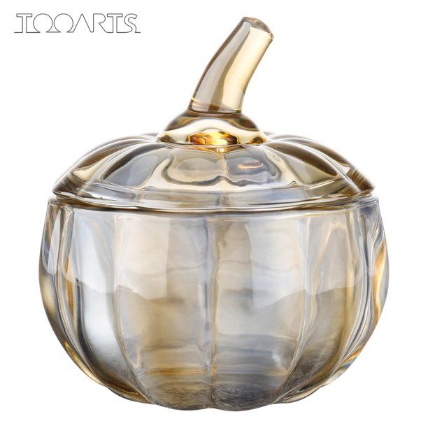 Tooarts Glass Pumpkin Jar Candy Jar Multi-functional Storage Jar Desktop Storage Wedding Decorati... | Walmart (US)