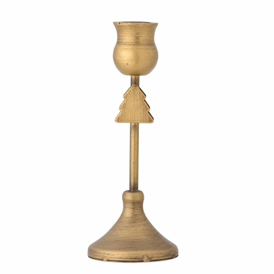 Bloomingville Eloy Gold Metal Candle Holder Height 18.5 cm Decorated with a Gold Christmas Tree | Amazon (US)