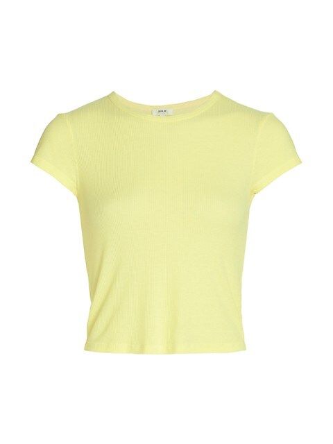 Ren Cropped Ribbed T-Shirt | Saks Fifth Avenue