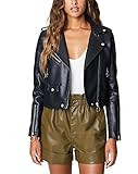 [BLANKNYC] Women's Vegan Leather Moto, Small, (24XA6175) | Amazon (US)