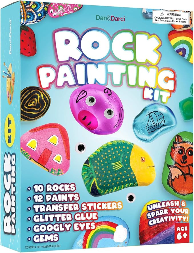 Rock Painting Kit for Kids - Arts and Crafts for Girls & Boys Ages 6-12 - Craft Kits Art Set - Su... | Amazon (US)