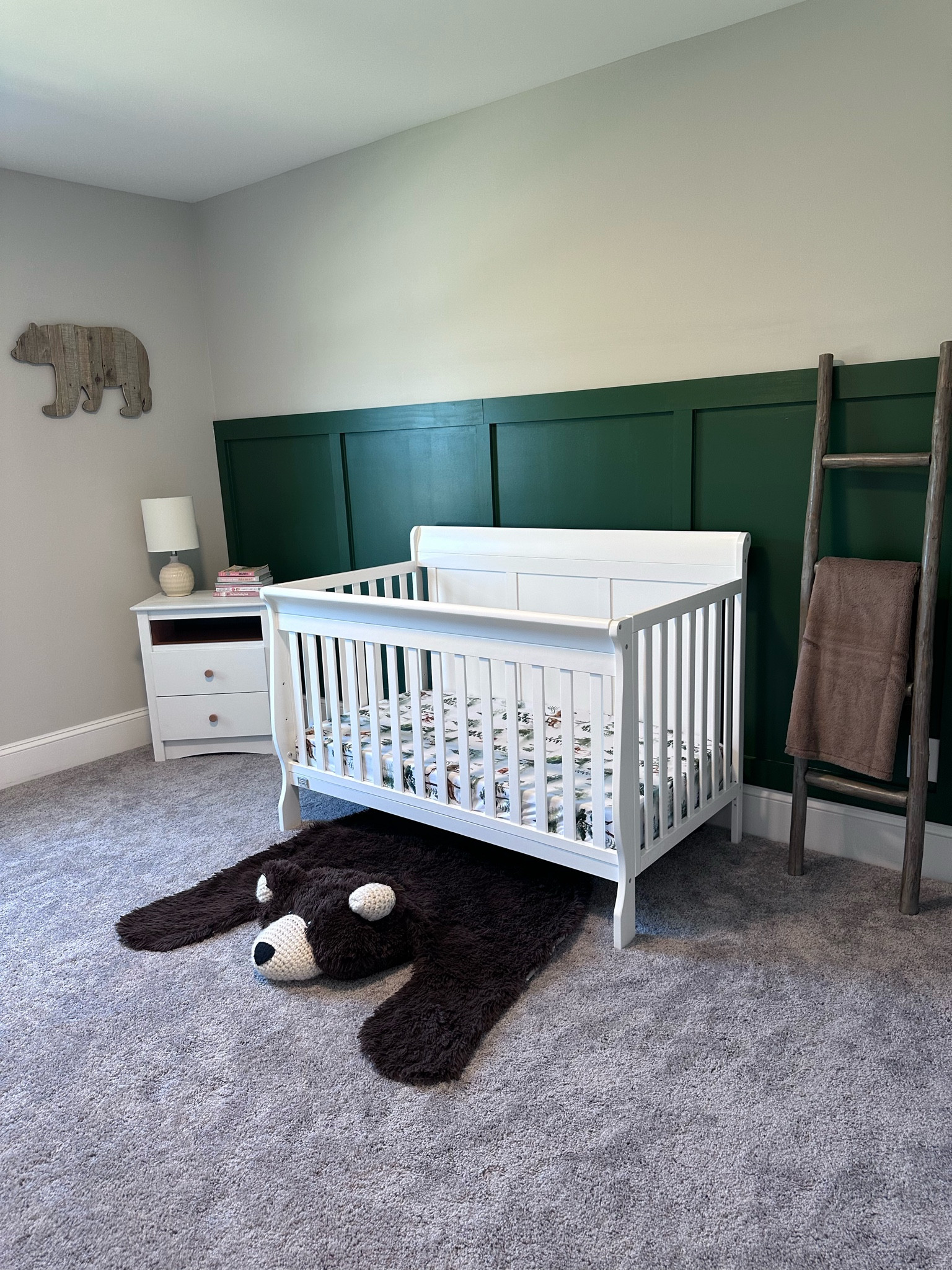 Baby boy mountain themed nursery 🏔️