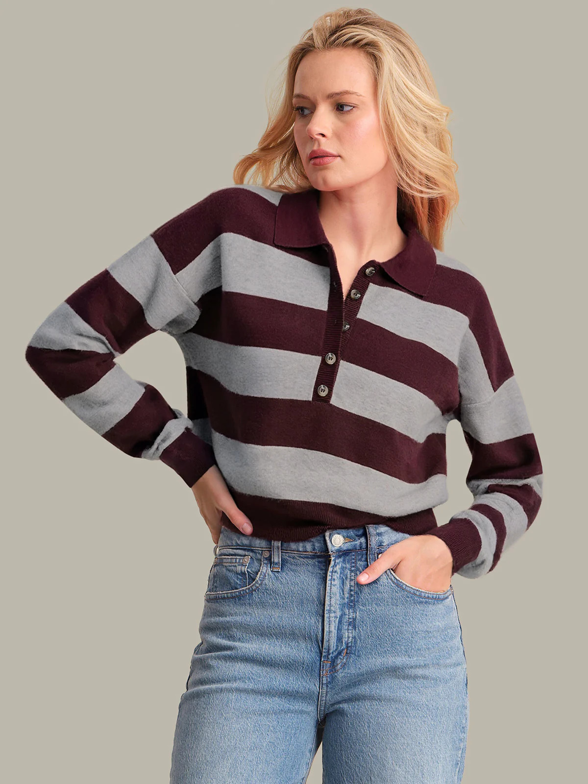 Claire: Rugby Stripe Sweater | 525 America