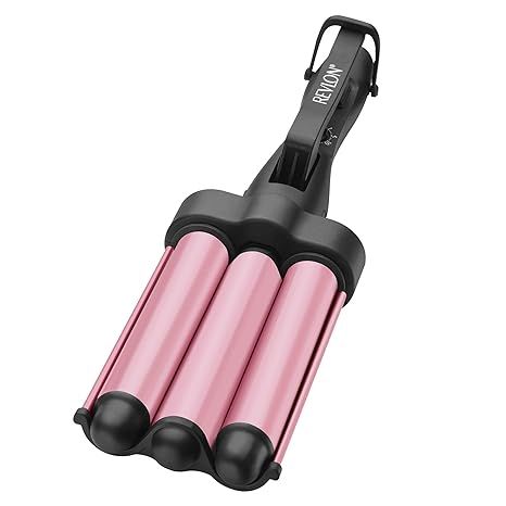 Revlon 3 Barrel Jumbo Hair Waver | Long-Lasting, Natural Looking Waves, (Pink) | Amazon (US)