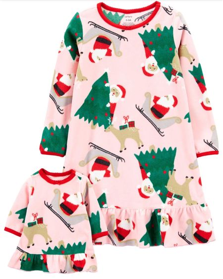 Matching little girl and baby doll holiday nightgown. Lily LOVED these last year I’m so excited to grab her another one for this year from the elves. Shh 🤫🎄🎅🏼 They are on sale for 50% off! 

#LTKsalealert #LTKkids #LTKHoliday