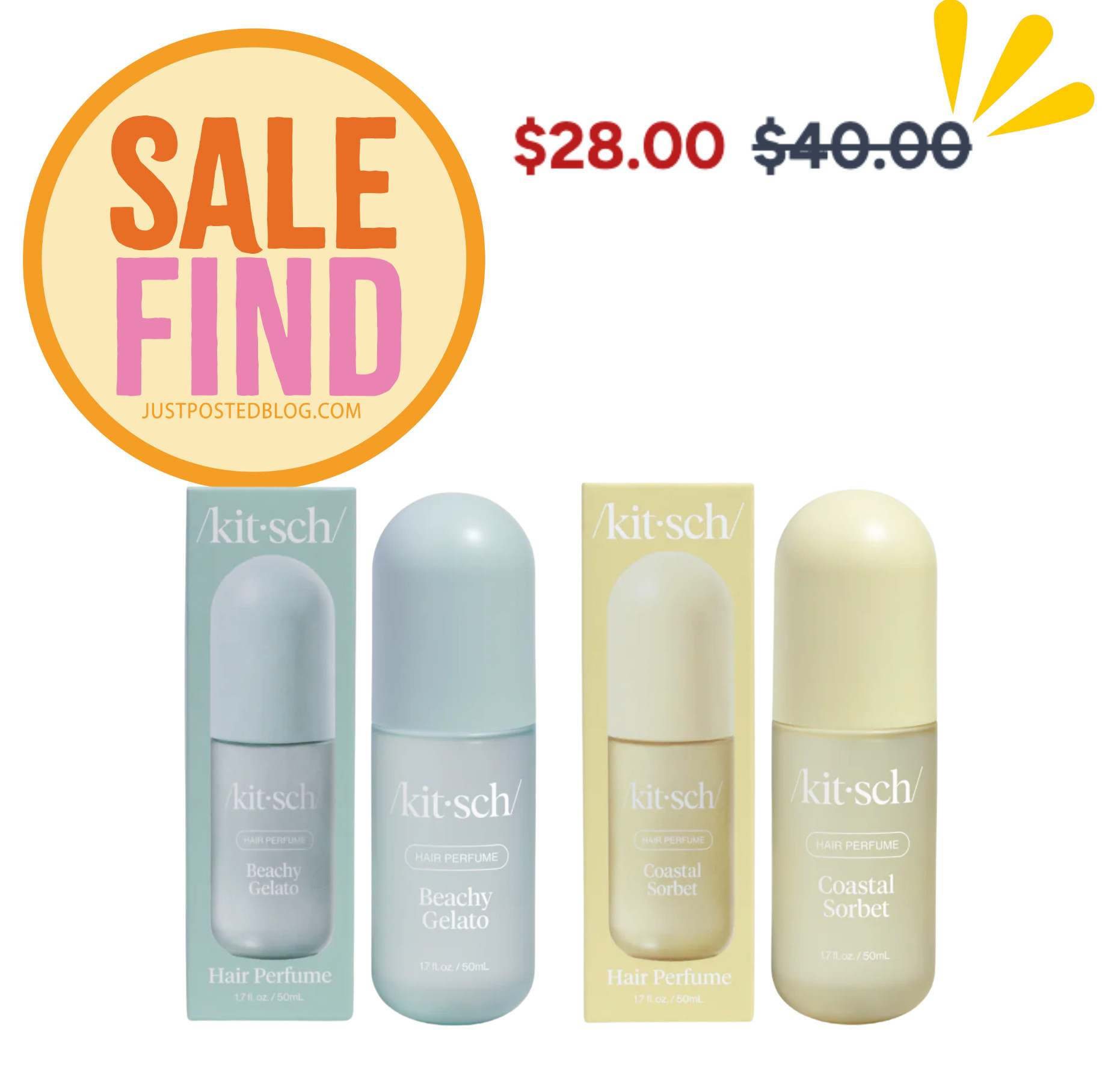 Kitsch hair perfumes are on sale for such a good deal!! Get it before it's gone!! 

 