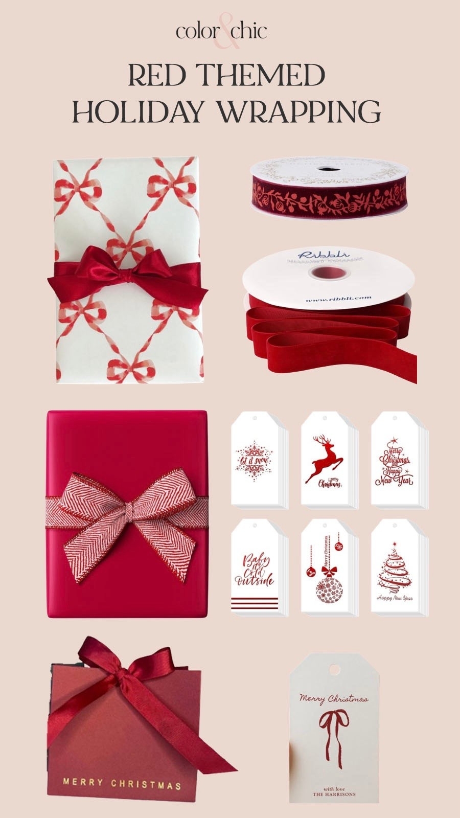 Red holiday wrapping theme that I love for Christmas! Classic way to celebrate the season 

#LTKGiftGuide #LTKHoliday