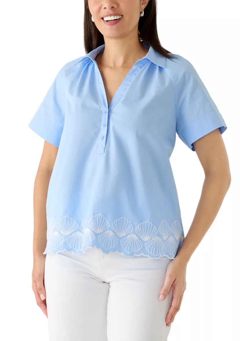 Women's Cotton Popover Top | Belk